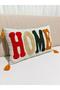 1 Piece Punch Embroidered Home Text & Patterned Throw Pillow Cover 35X55 - 2