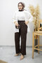 High Waist Trousers with Pockets Tsd260157 Brown - 6