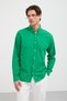 Men's Regular Fit 100% Cotton Shirt Collar Fresh Linen Long Sleeve Shirt