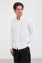 Men's Regular Fit 100% Cotton Shirt Collar Fresh Linen Long Sleeve Shirt - 6