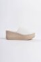 Marla orthopedic sole filled heel straw appearance knitted women's slippers tkt - white - 6