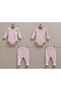 100% Cotton Newborn Baby Girl 4-Piece Bodysuit and Booties Pants Set (0-3 Months)