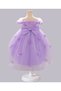 Solid Off-Shoulder Dress - Purple - 3