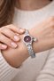 Women's Steel Watch Silver Color with Burgundy Dial Luxury |   Vintage Elegant Bracelet Model Classic Wristwatch - 5