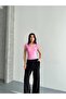 Shoulder and Collar Lace Blouse Pink - 2