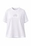 Ecru Basic Crew Neck Letter Printed Short Sleeve Women's T-Shirt - 2