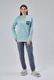 Women's Long Sleeve Cotton Piece Pajama Set Buttoned Pocket Detail Bottom Top Set - 3