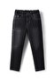 Woven Full Length Washed Denim Jeans - Black