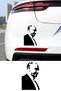 Ataturk Portrait Silhouette Car Sticker - Mustafa Kemal Atatürk Face Auto Sticker 10X15Cm