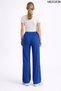 Women's Wrinkled Fabric High Waist Loose Ribbed Summer Palazzo Trousers Wide Leg Comfortable Casual - 3