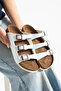 3 Buckle Slippers Comfortable Daily Summer Slippers - White - 3
