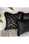 "Black" Tasseled Cushion Cover - 45X45 - Gold - 3