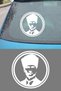 Ataturk Round Framed Portrait Sticker - Mustafa Kemal Atatürk Auto Sticker 15X15Cm - 4
