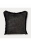 "Black" Tasseled Cushion Cover - 45X45 - Gold