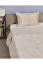 Beige 2 Piece Velvet Quilt (220 x 160 cm) - 3