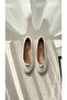 White Matte Leather Women's Ballerinas - 5