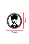 Ataturk Round Framed Portrait Sticker - Mustafa Kemal Atatürk Auto Sticker 15X15Cm - 2