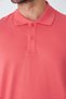 Coral Color Double Button Classic Polo Collar T-Shirt - 8