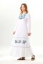 Long Sleeve Venetian Embroidered Şile Cloth Authentic Long Dress White Byz - 6