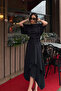 Black Casual Asymmetrical Cut Skirt Blouse Set - 4