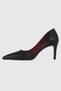 Leona Black Matte Inner Open Pointed Toe Women's Stiletto - 6