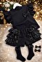 Girls' Ruffle Sequined Shorts Set - Set of 4 (Includes Buckle and Socks) - 4