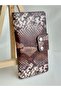 Genuine Leather Snake Patterned Portfolio Long Women's Wallet with Card & Phone & Passport Holder Compartments Drc32 - 3