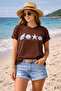 Seashell and Star Printed Unisex Oversize T-Shirt – Cotton Crew Neck Casual T-Shirt