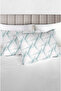 100% Cotton Akfil Fedora Pillowcase Set of 2 - 50X70 cm Blue - 2