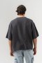 Follow Göğüs Design Detailed Fringed Crew Neck Oversize T-Shirt - 5