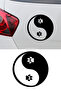 Yin Yang Cat Paw Sticker - Minimal Car Sticker - Cat Paw Car Sticker 15X15Cm - 4