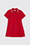 Girl's Knitted Red Dress - 3
