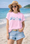 Seashell and Star Printed Unisex Oversize T-Shirt – Cotton Crew Neck Casual T-Shirt