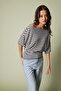 Striped Asymmetric Knitted Blouse - 2