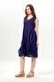 Sleeveless Begüm V-Neck Summer Embroidered Authentic Voile Short Dress Purple Purple - 5