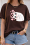 Cute Side Facing Innocent Cat Printed Unisex Oversize T-Shirt - Cotton Crew Neck Casual T-Shirt