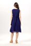 Sleeveless Begüm V-Neck Summer Embroidered Authentic Voile Short Dress Purple Purple - 2