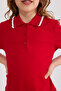 Girl's Knitted Red Dress - 2