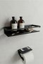 Stainless Steel Bathroom Shelf and Toilet Paper Hanger, Adhesive Waterproof