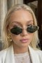 Calenia Women's Geometric Gold Leopard Frame Black Ultra Light Uv400 Filtered Sunglasses - 3