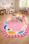 Sdt Modern Pink Collage Woven Base Decorative Carpet Sdt673 - 3
