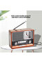 DX718 Retro Bluetooth Speaker Radio with LED Flashlight, FM/AM/SW Radio, USB & TF Card, Clock - 6