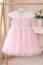 Pudra Girls' Dress with Tulle Skirt and Flower Detail, Special Occasion Dress, Ages 2-5 - 2