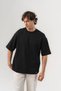 Mach Double Face Fabric Crew Neck Oversize T-Shirt - 3