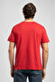 Drawos Men's Regular Fit 100% Cotton Basic Crew Neck T-Shirt Red - 3