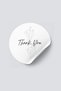 Adhesive Sticker, Round Label Diameter 3 Cm, Glossy Finish with'Thank You' Written, 117 Pieces - 2