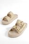 Women's Daily Double Buckle Side Rope Wrapped Sandals - 4