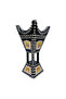 Wooden Mabkhara (Madkhan) – Black Polish with UAE Flag & Logo – 12 Inch Incense Burner