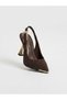 Serrace Women's Stylish Heeled Shoes with Open Back and Metal Buckle - 3