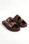 Women's Daily Double Buckle Side Rope Wrapped Sandals - 4